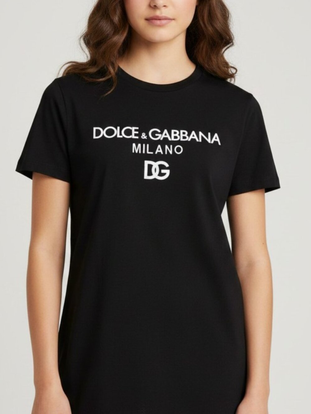 Dolce & Gabbana Milano Black Logo T-Shirt - Women's Small